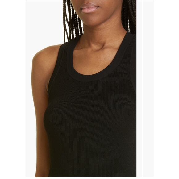 Proenza Schouler Rib Knit Tank Top in Black L - Picture 2 of 3